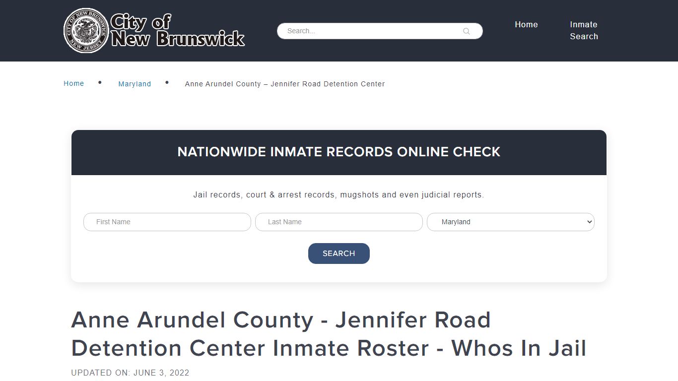 Anne Arundel County - Jennifer Road Detention Center ...